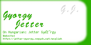 gyorgy jetter business card